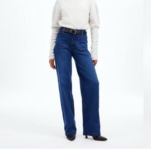 Madewell the petite emmett wide leg jean in allentown wash 24p